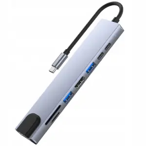 HUB ADAPTER PRZEJŚCIÓWKA ROZDZIELACZ USB 3.0 HDMI RJ45 MACBOOK M1-M3 AIRPRO