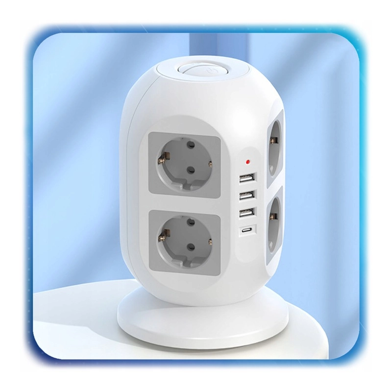 LISTWA ZASILAJĄCA PIONOWA WIEŻA 8 GNIAZD+4USB 1