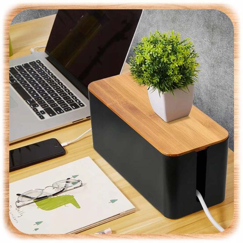 MASKOWNICA NA KABLE POJEMNIK PUDEŁKO ORGANIZER LISTWY PRZEWODY BOX DREWNO S