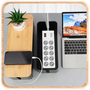 MASKOWNICA NA KABLE POJEMNIK PUDEŁKO ORGANIZER LISTWY PRZEWODY BOX DREWNO S