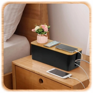 MASKOWNICA NA KABLE POJEMNIK PUDEŁKO ORGANIZER LISTWY PRZEWODY BOX DREWNO S