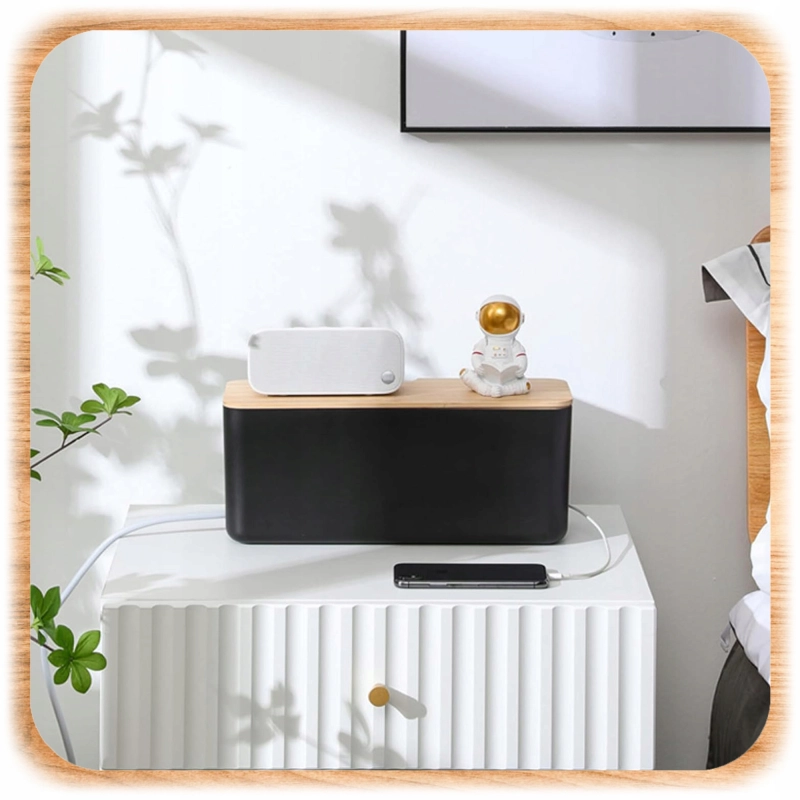 MASKOWNICA NA KABLE POJEMNIK PUDEŁKO ORGANIZER LISTWY PRZEWODY BOX DREWNO S