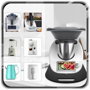 DESKA PODSTAWKA PODKŁADKA POD THERMOMIX TERMOMIX TERMOMIKS TM5 TM6 CZARNA