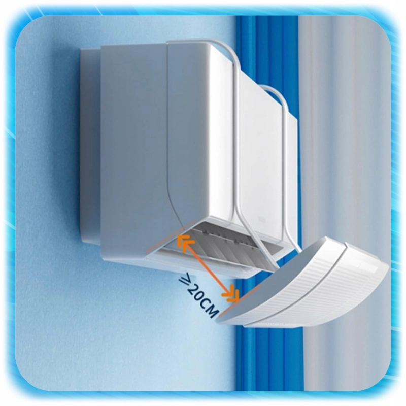 DEFLEKTOR OWIEWKA OSŁONA DO KLIMATYZACJI KLIMY REGULOWANY 56-87 UNIWERSALNY