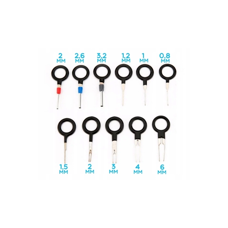 ZESTAW KLUCZE DO DEMONTAŻU PINÓW WYJMAKI 11szt