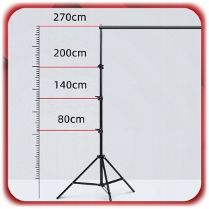 STATYW DO TŁA FOTOGRAFICZNEGO TEŁ DO STUDIA 300x300CM ZESTAW + POPRZECZKA