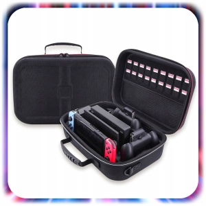 NINTENDO SWITCH OLED V1 V2 ORGANIZER ETUI FUTERAŁ WALIZKA NA KONSOLĘ 18SLOT