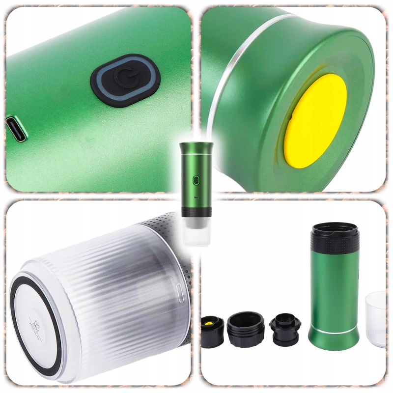 3w1 PRZENOŚNY EKSPRES DO KAWY TURYSTYCZNY CIŚNIENIOWY KAPSUŁKI MIELONA