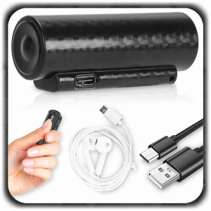 MINI DYKTAFON SZPIEGOWSKI Mały Podsłuch Pluskwa Detekcja Głosu USB 64GB 2w1