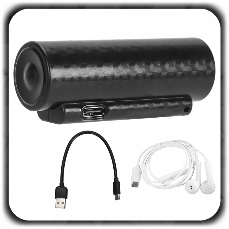 MINI DYKTAFON SZPIEGOWSKI Mały Podsłuch Pluskwa Detekcja Głosu USB 64GB 2w1