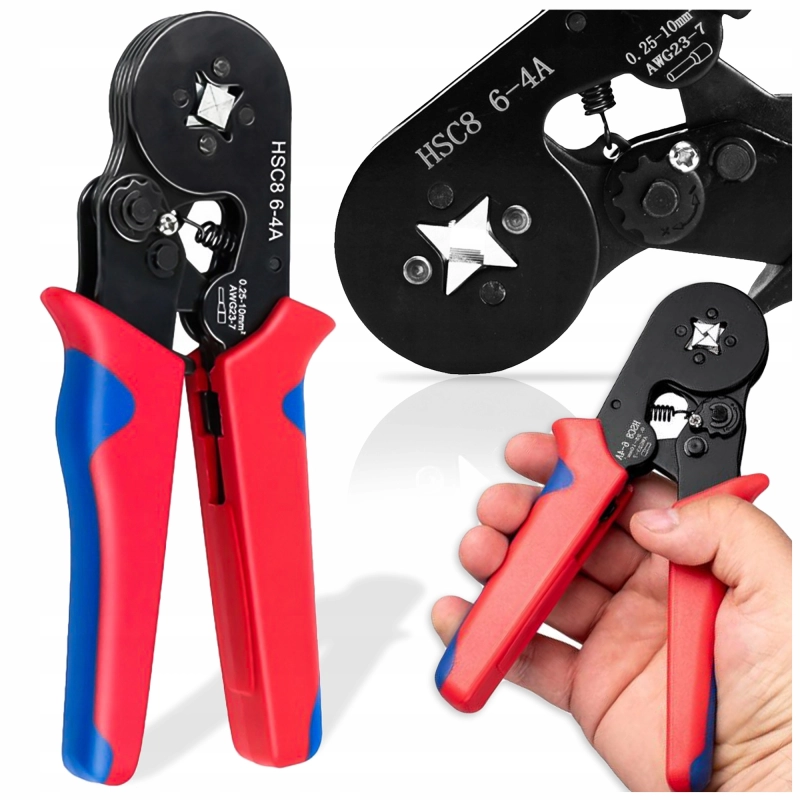 ZACISKARKA DO TULEJEK PRZEWODÓW KABLI Praska Konektorów Szczypce 0