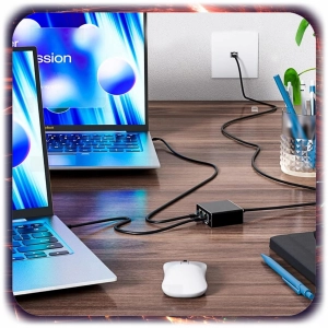 Adapter rozdzielacz mini Switch splitter LAN Ethernet RJ45 2xRJ45 1000M 1GB