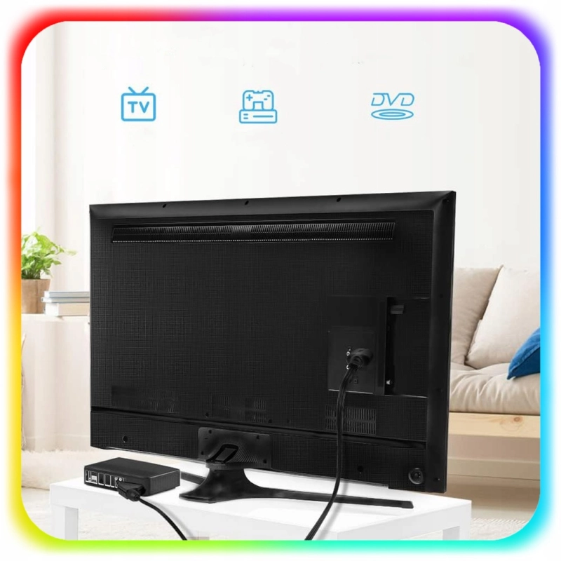 ADAPTER KONWERTER KABEL Z EURO HDMI DO SCART PRZEJŚCIÓWKA AV HD 1080p 1m