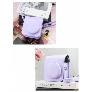 ETUI FUTERAŁ DO FUJIFILM INSTAX MINI 12 POKROWIEC NA APARAT FIOLETOWY PASEK