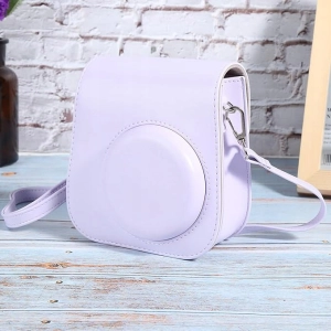 ETUI FUTERAŁ DO FUJIFILM INSTAX MINI 12 POKROWIEC NA APARAT FIOLETOWY PASEK