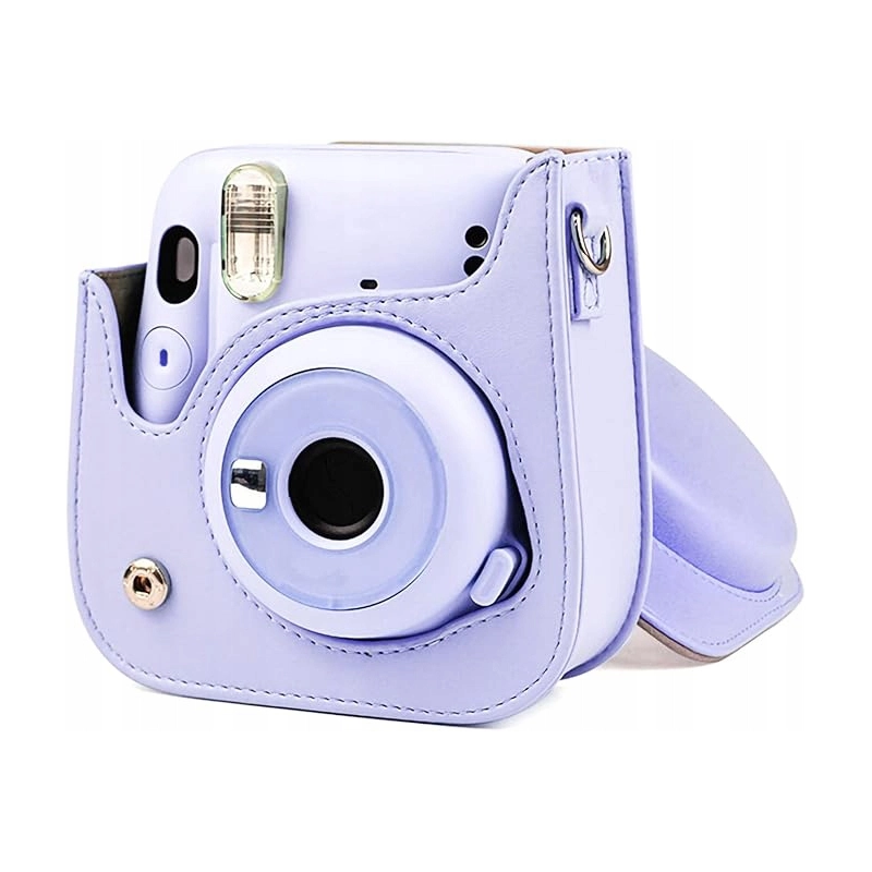 ETUI FUTERAŁ DO FUJIFILM INSTAX MINI 12 POKROWIEC NA APARAT FIOLETOWY PASEK
