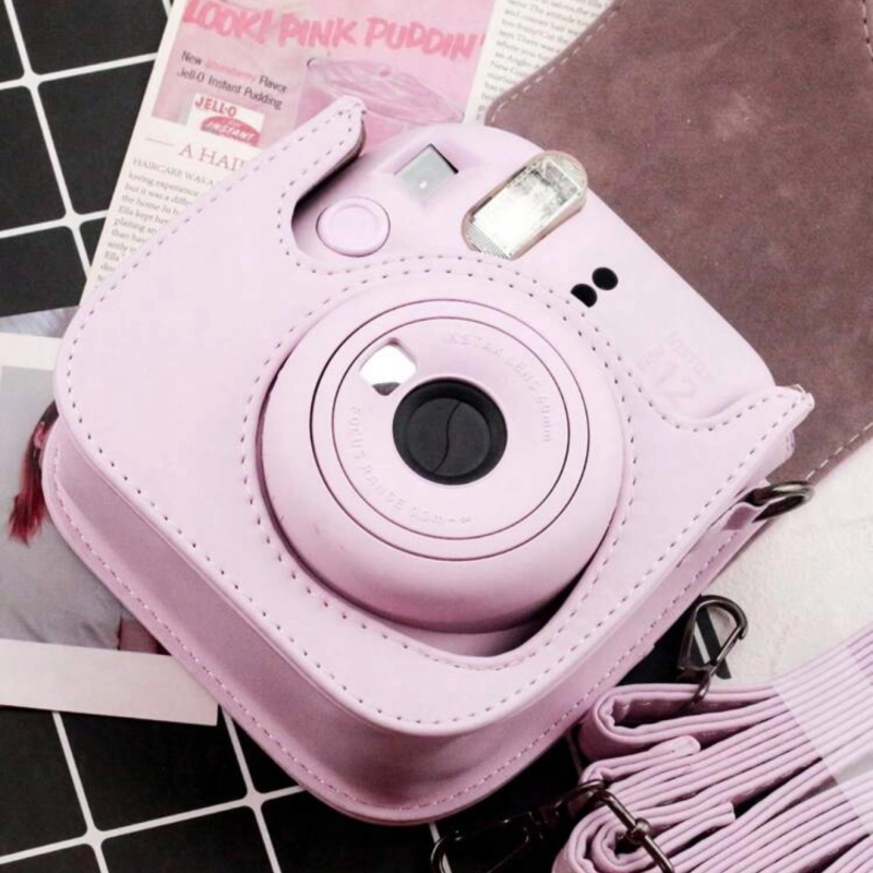 ETUI FUTERAŁ DO FUJIFILM INSTAX MINI 12 POKROWIEC NA APARAT RÓŻOWY PASEK