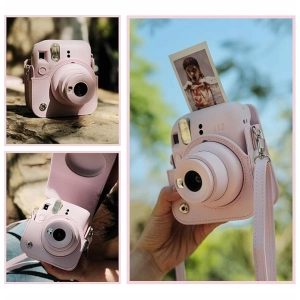ETUI FUTERAŁ DO FUJIFILM INSTAX MINI 12 POKROWIEC NA APARAT RÓŻOWY PASEK