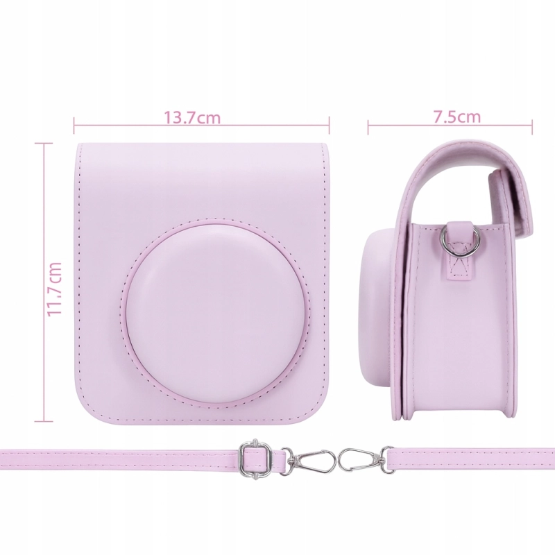 ETUI FUTERAŁ DO FUJIFILM INSTAX MINI 12 POKROWIEC NA APARAT RÓŻOWY PASEK