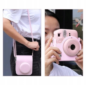 ETUI FUTERAŁ DO FUJIFILM INSTAX MINI 12 POKROWIEC NA APARAT RÓŻOWY PASEK