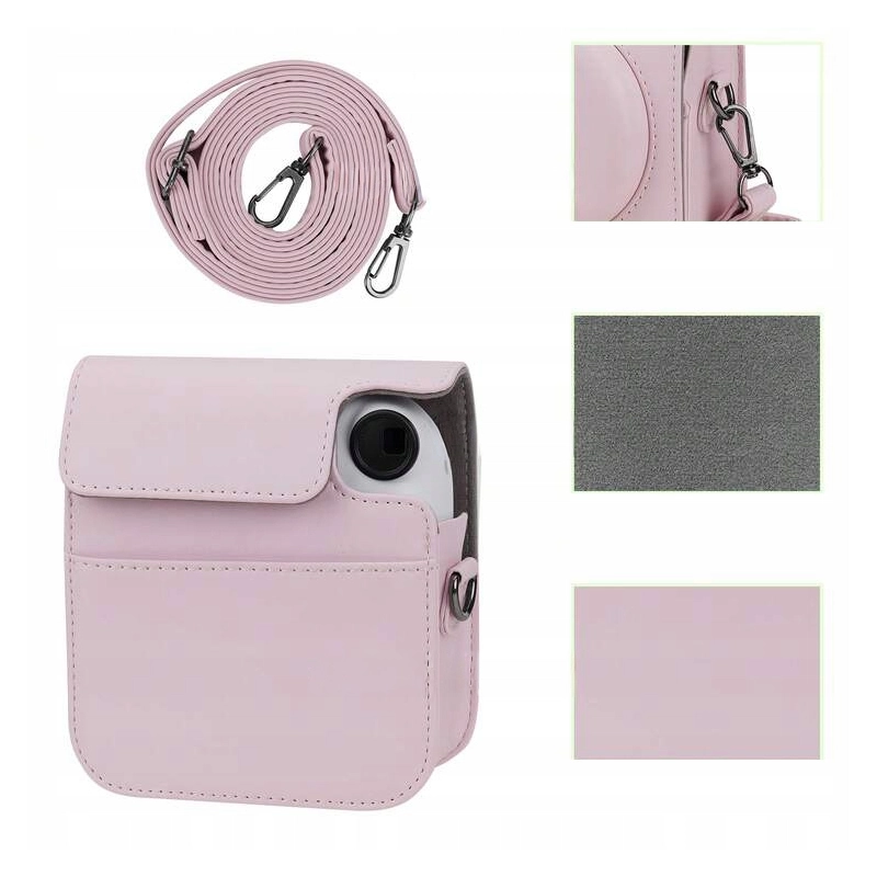 ETUI FUTERAŁ DO FUJIFILM INSTAX MINI 12 POKROWIEC NA APARAT RÓŻOWY PASEK
