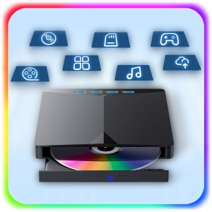 NAPĘD ZEWNĘTRZNY CD DVD ODTWARZACZ PŁYT PRZENOŚNY NAGRYWARKA HUB USB-C 3.0