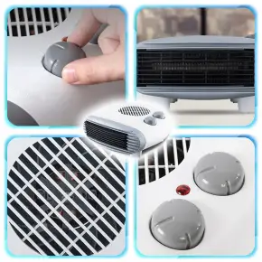 GRZEJNIK ELEKTRYCZNY FARELKA TERMOWENTYLATOR GRZANIE 2W1 TERMOSTAT 2000W