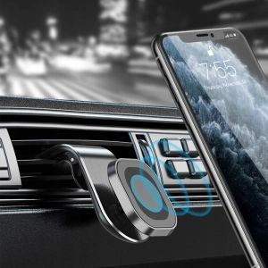 UCHWYT MAGNETYCZNY DO KRATKI AUTA ALUMINIUM NA TELEFON DO SAMOCHODU