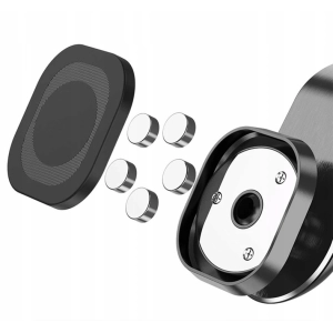 UCHWYT MAGNETYCZNY DO KRATKI AUTA ALUMINIUM NA TELEFON DO SAMOCHODU