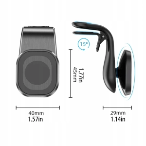 UCHWYT MAGNETYCZNY DO KRATKI AUTA ALUMINIUM NA TELEFON DO SAMOCHODU