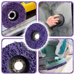 TARCZA ŚCIERNA WŁOSY MURZYNA WŁÓKNINA do Usuwania Rdzy Metal DYSK 125 mm