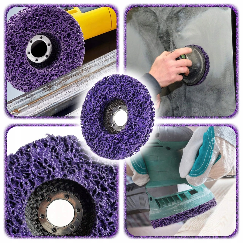 TARCZA ŚCIERNA WŁOSY MURZYNA WŁÓKNINA do Usuwania Rdzy Metal DYSK 125 mm