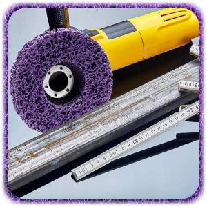 TARCZA ŚCIERNA WŁOSY MURZYNA WŁÓKNINA do Usuwania Rdzy Metal DYSK 125 mm