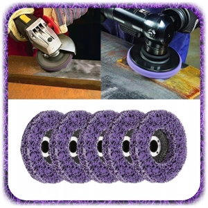 TARCZA ŚCIERNA WŁOSY MURZYNA WŁÓKNINA do Usuwania Rdzy Metal DYSK 125 mm