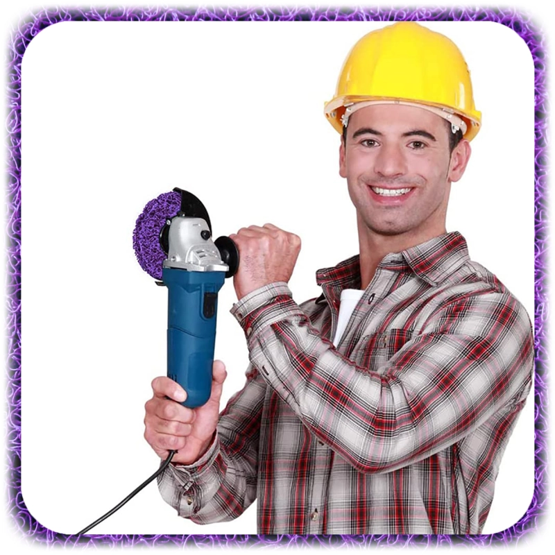 TARCZA ŚCIERNA WŁOSY MURZYNA WŁÓKNINA do Usuwania Rdzy Metal DYSK 125 mm