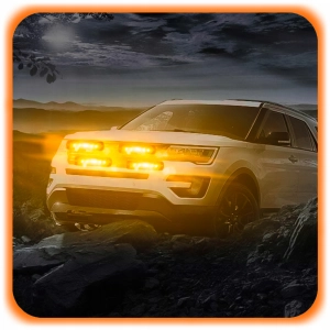 ZESTAW 4SZT LAMPKA OSTRZEGAWCZA STROBOSKOP LAMPA DROGOWA LAWETA 6LED KOGUT