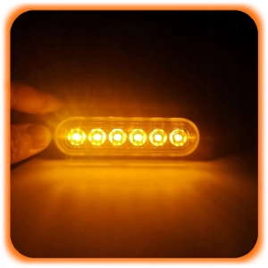 ZESTAW 4SZT LAMPKA OSTRZEGAWCZA STROBOSKOP LAMPA DROGOWA LAWETA 6LED KOGUT