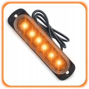 ZESTAW 4SZT LAMPKA OSTRZEGAWCZA STROBOSKOP LAMPA DROGOWA LAWETA 6LED KOGUT