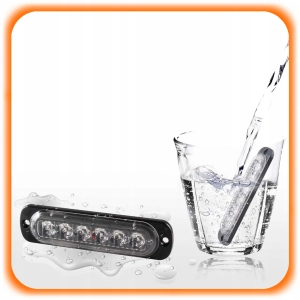 ZESTAW 4SZT LAMPKA OSTRZEGAWCZA STROBOSKOP LAMPA DROGOWA LAWETA 6LED KOGUT