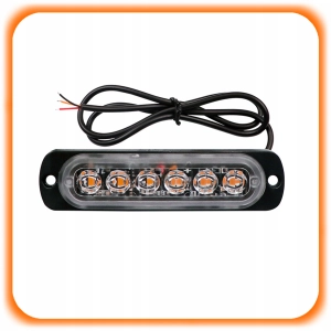 ZESTAW 4SZT LAMPKA OSTRZEGAWCZA STROBOSKOP LAMPA DROGOWA LAWETA 6LED KOGUT