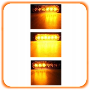 ZESTAW 4SZT LAMPKA OSTRZEGAWCZA STROBOSKOP LAMPA DROGOWA LAWETA 6LED KOGUT