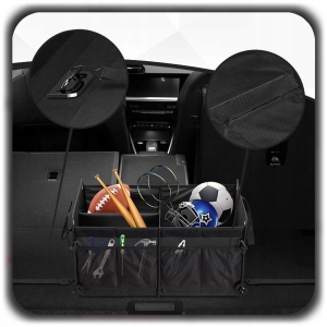 SZTYWNY KUFER DO BAGAŻNIKA SAMOCHODU Organizer Samochodowy Zamykany Rzepy