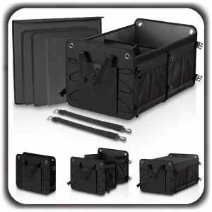 SZTYWNY KUFER DO BAGAŻNIKA SAMOCHODU Organizer Samochodowy Zamykany Rzepy