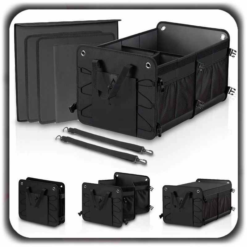 SZTYWNY KUFER DO BAGAŻNIKA SAMOCHODU Organizer Samochodowy Zamykany Rzepy