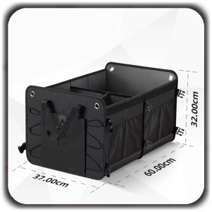 SZTYWNY KUFER DO BAGAŻNIKA SAMOCHODU Organizer Samochodowy Zamykany Rzepy