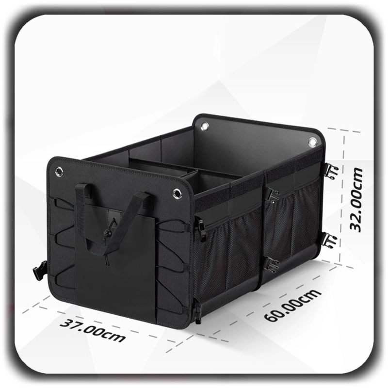 SZTYWNY KUFER DO BAGAŻNIKA SAMOCHODU Organizer Samochodowy Zamykany Rzepy