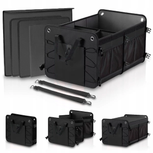 SZTYWNY KUFER DO BAGAŻNIKA SAMOCHODU Organizer Samochodowy Zamykany Rzepy