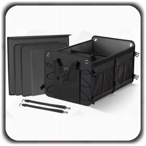 SZTYWNY KUFER DO BAGAŻNIKA SAMOCHODU Organizer Samochodowy Zamykany Rzepy