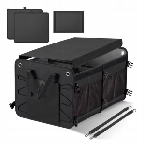 SZTYWNY KUFER DO BAGAŻNIKA SAMOCHODU Organizer Samochodowy Zamykany Rzepy