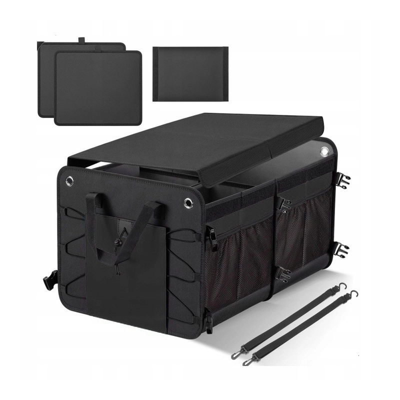 SZTYWNY KUFER DO BAGAŻNIKA SAMOCHODU Organizer Samochodowy Zamykany Rzepy